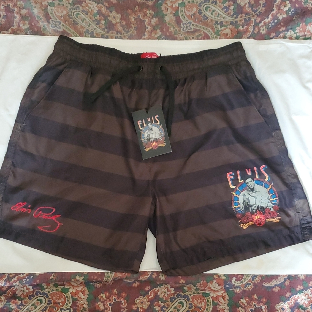 Elvis Presley x Shoe Palace Striped Mesh Shorts